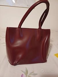 Borsa di pelle bordeaux Astore