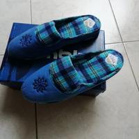 Ciabatte blu numero 39 in panno