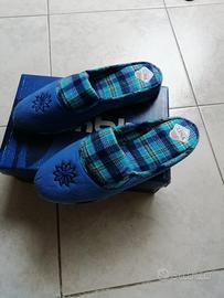 Ciabatte blu numero 39 in panno