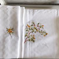 TOVAGLIA per 8 jacquard dama RICAMATA 100% COTONE