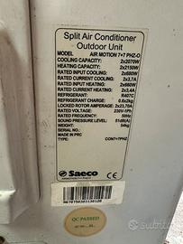 Climatizzatore dual split Saeco