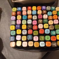 80 colori a doppia punta in valigetta 