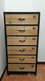 Cassettiera  Settimanile industriale 6 cassetti