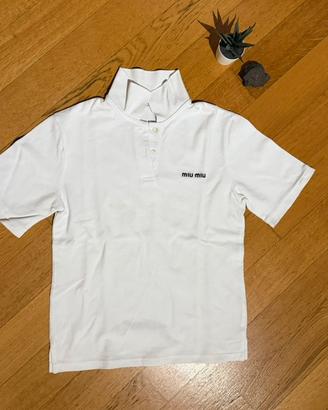 Polo Miu Miu donna bianca