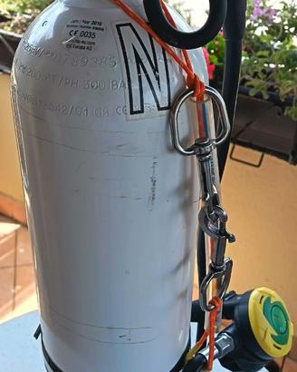 Bombola subacquea per ossigeno deco 7 L.