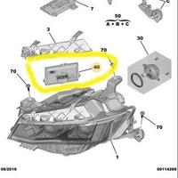 Centralina luci lampada led sinistra Peugeot 508
