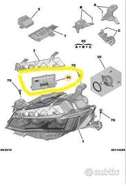 Centralina luci lampada led sinistra Peugeot 508