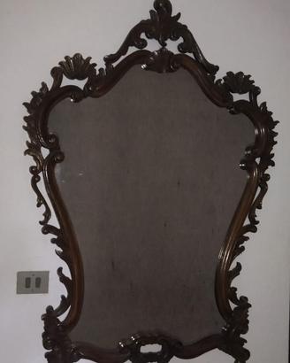 Specchiera d'epoca in legno  
