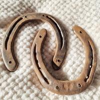 Ferri di cavallo usati decorazione o base per fai