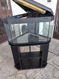 Acquario angolare 110 lt. con mobiletto