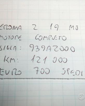Motore completo croma 2 1.9 mj 16v