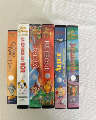 6 VHS originali titolo vari Re Leone
