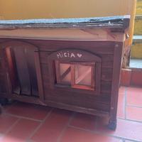 Cuccia casetta in legno con imbottitura