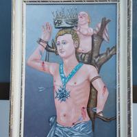 quadro san Sebastiano di Acireale dipinto ad olio 