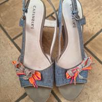 Sandalo donna Cafè Noir n.40 colore jeans