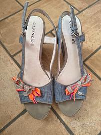 Sandalo donna Cafè Noir n.40 colore jeans