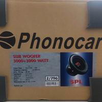 subwoofer phonocar spl 2/796 6000 watt