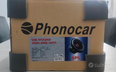 subwoofer phonocar spl 2/796 6000 watt