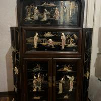 Mobile bar vintage stile cinese laccato – anni ’50