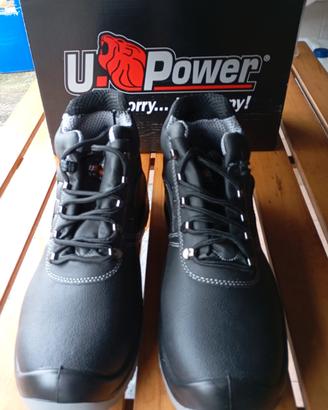 Scarpe U Power antinfortunistiche alte nuove N 43