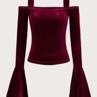 Maglia in velluto bordeaux nuova in confezion XS/S