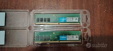 RAM Crucial 8GB DDR4 (2x4gb) 2666MHz CL19