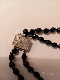 collana anni 50 vintage nera
