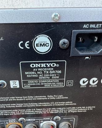 sintoamplificatore ONKYO TX SR 706