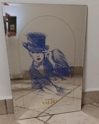 Specchio pubblicitario vintage Spumante Valdo