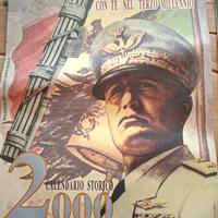 calendario anno 2000 e 2012 raffiguranti Mussolini