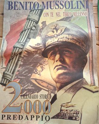 calendario anno 2000 e 2012 raffiguranti Mussolini