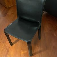 SEDIA CAB CASSINA - SET 4 SEDIE IN PELLE NERA