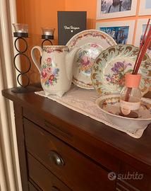 Set 2 piatti e brocca + teiera