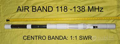 Antenna tubo tipo EH per banda aerea 118 - 138 MHz