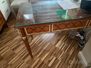 SCRITTOIO  ANTICO INTARSIATO  120X60