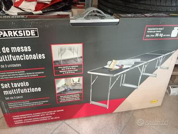 Set da 3 pezzi tavolo multifunzione 100 cm x 60 cm