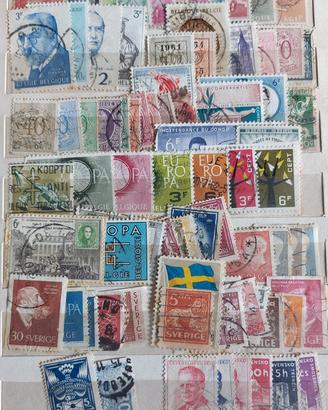 Raccolta di 1200 francobolli di vari Paesi