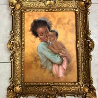 Quadro Vintage “Madre con bambino”