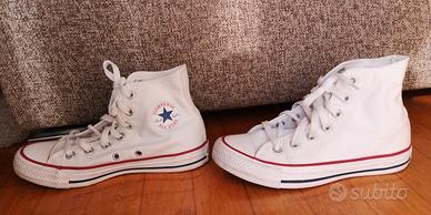 Scarpe Converse All Star alte bianche n. 36