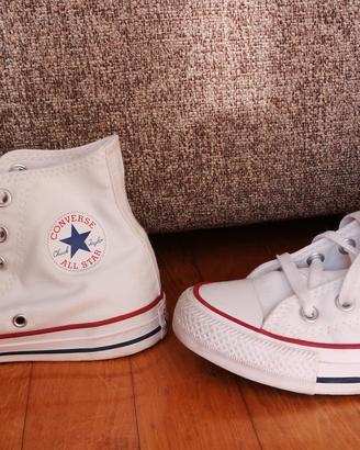 Scarpe Converse All Star alte bianche n. 36