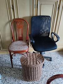 Sedie e Cesto porta Oggetti 