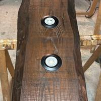 Lampada artigianale in legno massello 150cm