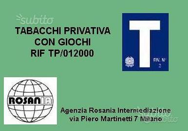 Tabacchi privativa + IMMOBILE (rif TP/012000)