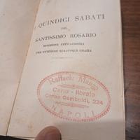 Libro Antico 1938 - I Quindici Sabati del Rosario