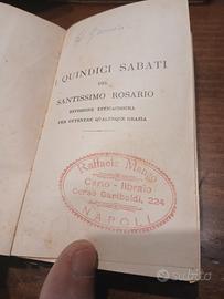 Libro Antico 1938 - I Quindici Sabati del Rosario