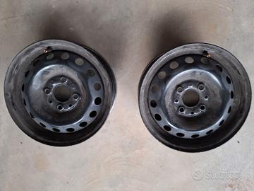 2 CERCHI CERCHIONI MONTATI SU FIAT PANDA GOMME R13
