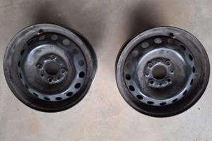 2 CERCHI CERCHIONI MONTATI SU FIAT PANDA GOMME R13