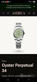 rolex oyster perpetual da ritirare 34 mm acciaio 