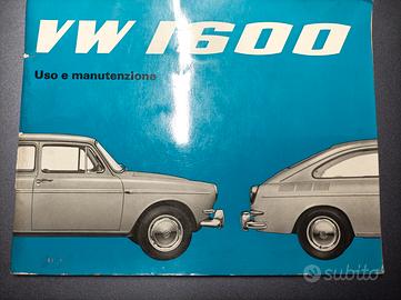 Manuale Uso & Manutenzione VW 1600 originale