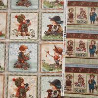 2 Tessuti cotone 100%. Bambini. Giordano Studios.